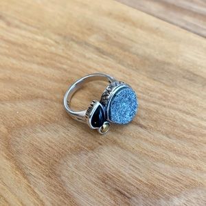 Silpada Crystal Cave Agate, Druzy Ring